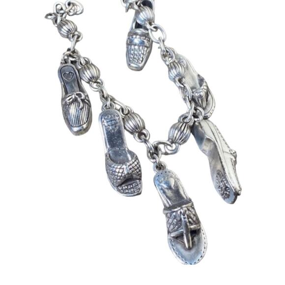 Brighton "Love Shoes" Bracelet Silver Plated Charm Shoe Lover Glamour Girl - Picture 7 of 8